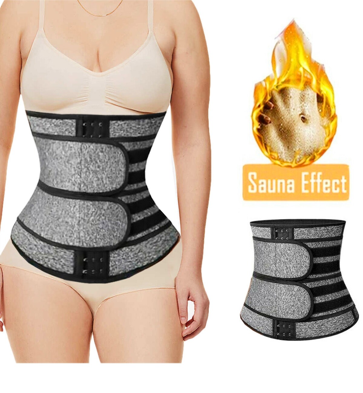 Waist Trimmer Belt – Neoprene Waste Trainer Hot Sweat Band for Workout Belt USA