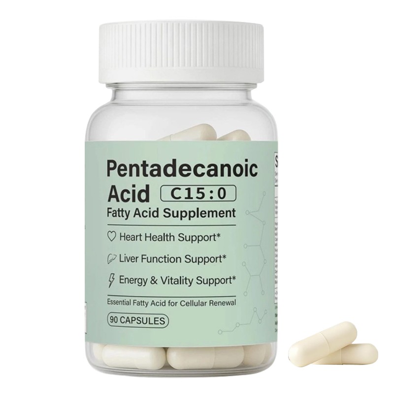 Pentadecanoic Acid Caps, C15:0 Fatty Acid Supplement – Natural Plant-Based 1-5X