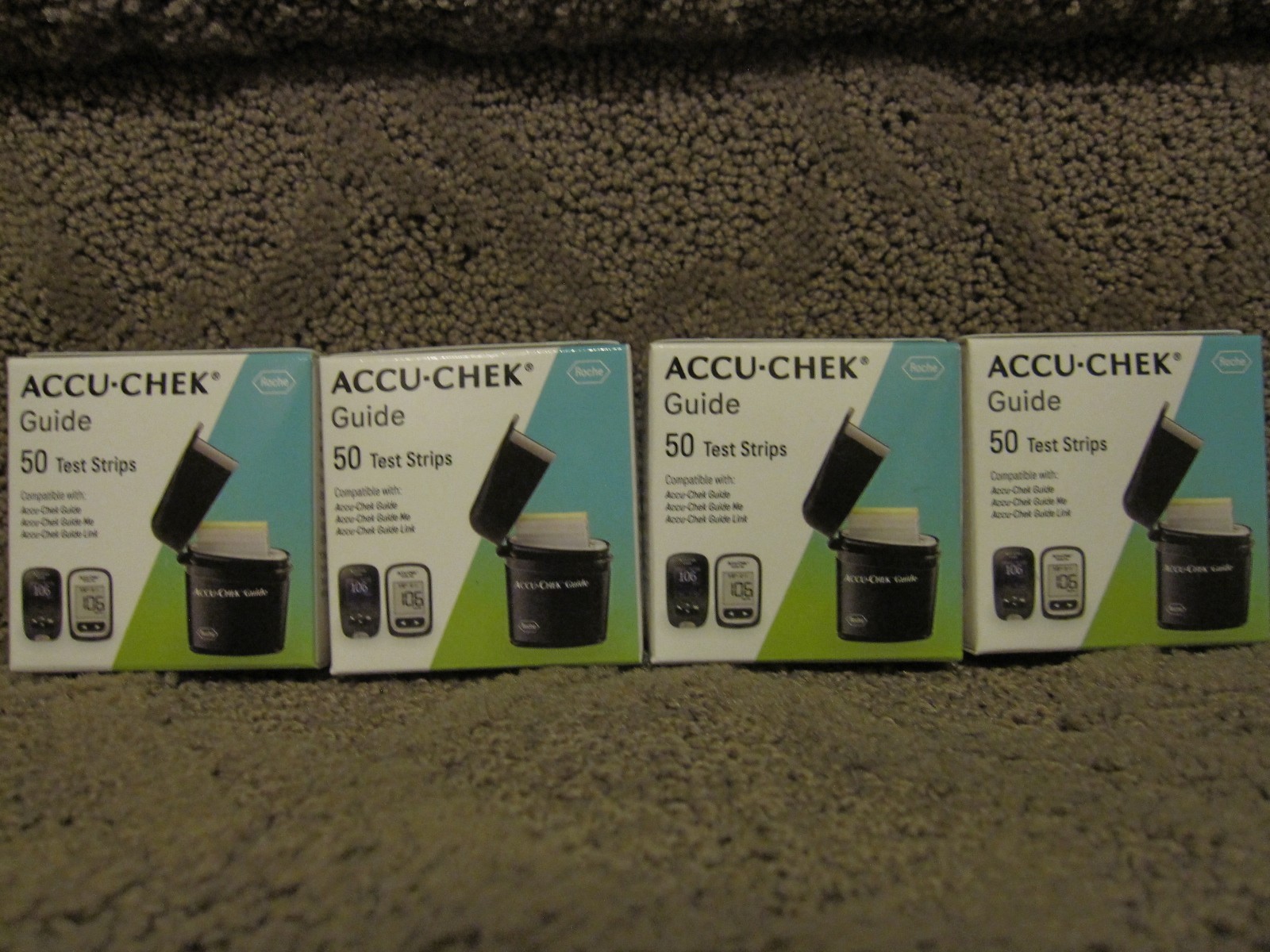 Lot 4 Accu-Chek Guide Glucose Test Strips Diabetic Blood Sugar 50 Pak 2026-11-02