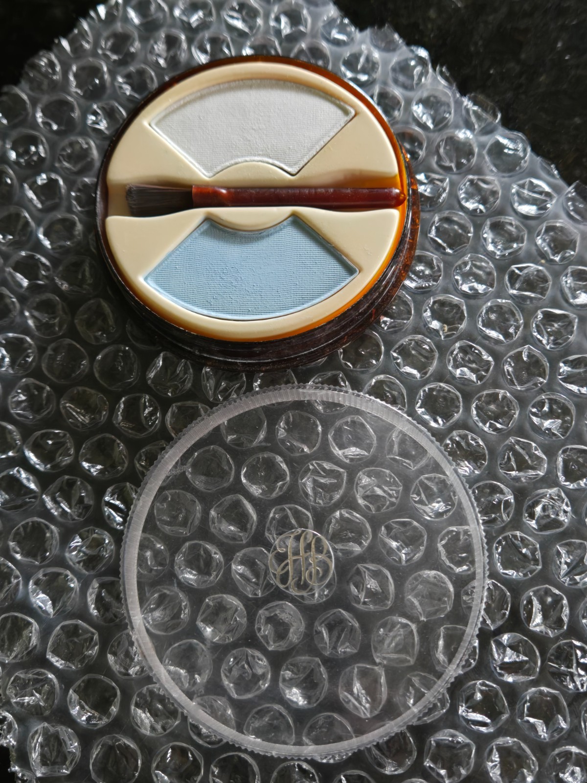 Helena Rubinstein vintage hazel bishop eye shadow frosted white and blue