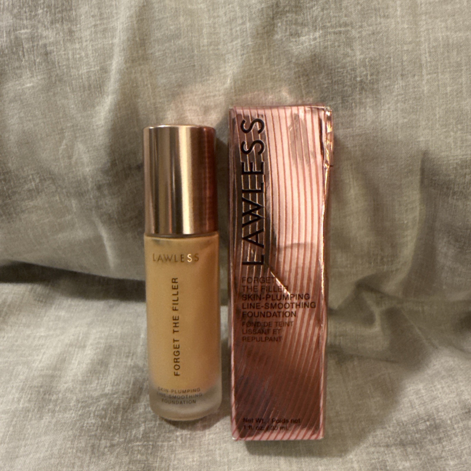 LAWLESS Forget The Filler Skin-Plumping Line-Smoothing Foundation ~ 7L~ 1 Fl Oz