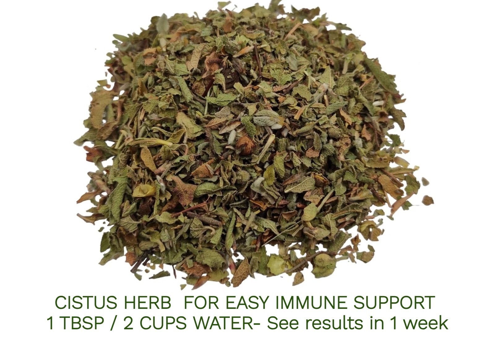 Wild Greek Cistus Incanus Dried Leaf RockRose Cretan leaf 2025 crop 450 gm 1 Lb