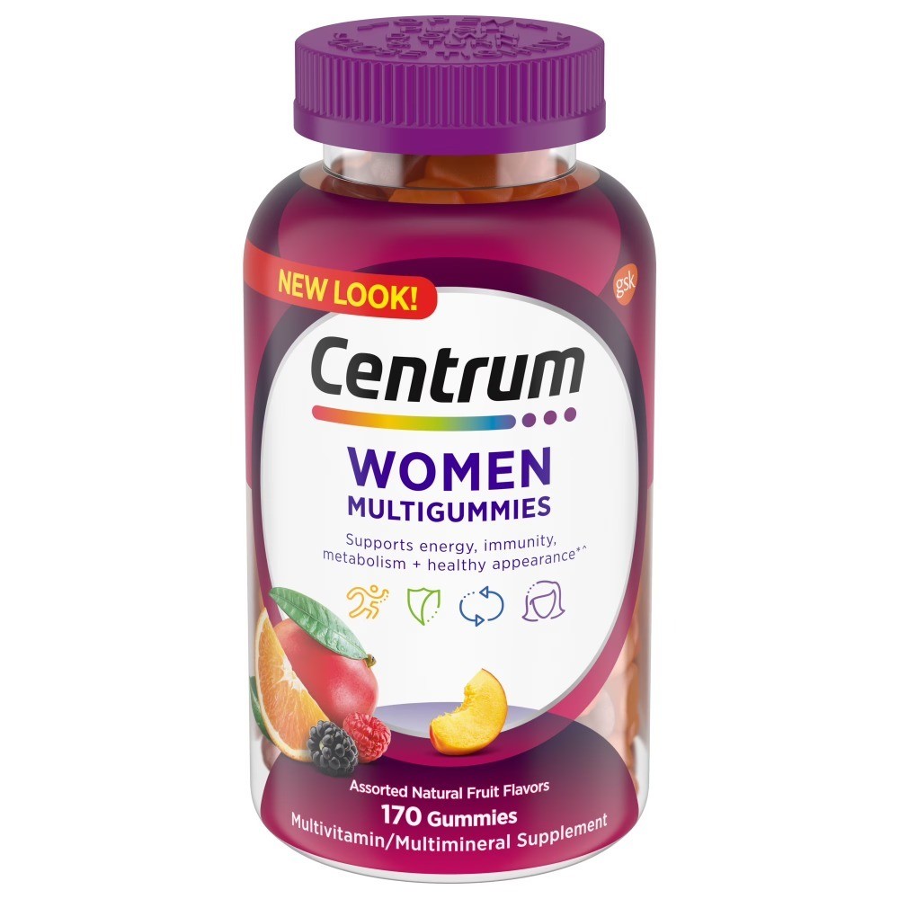 Women’s Multivitamin Gummies Assorted Fruit Flavor with Vitamins A B C for Daily