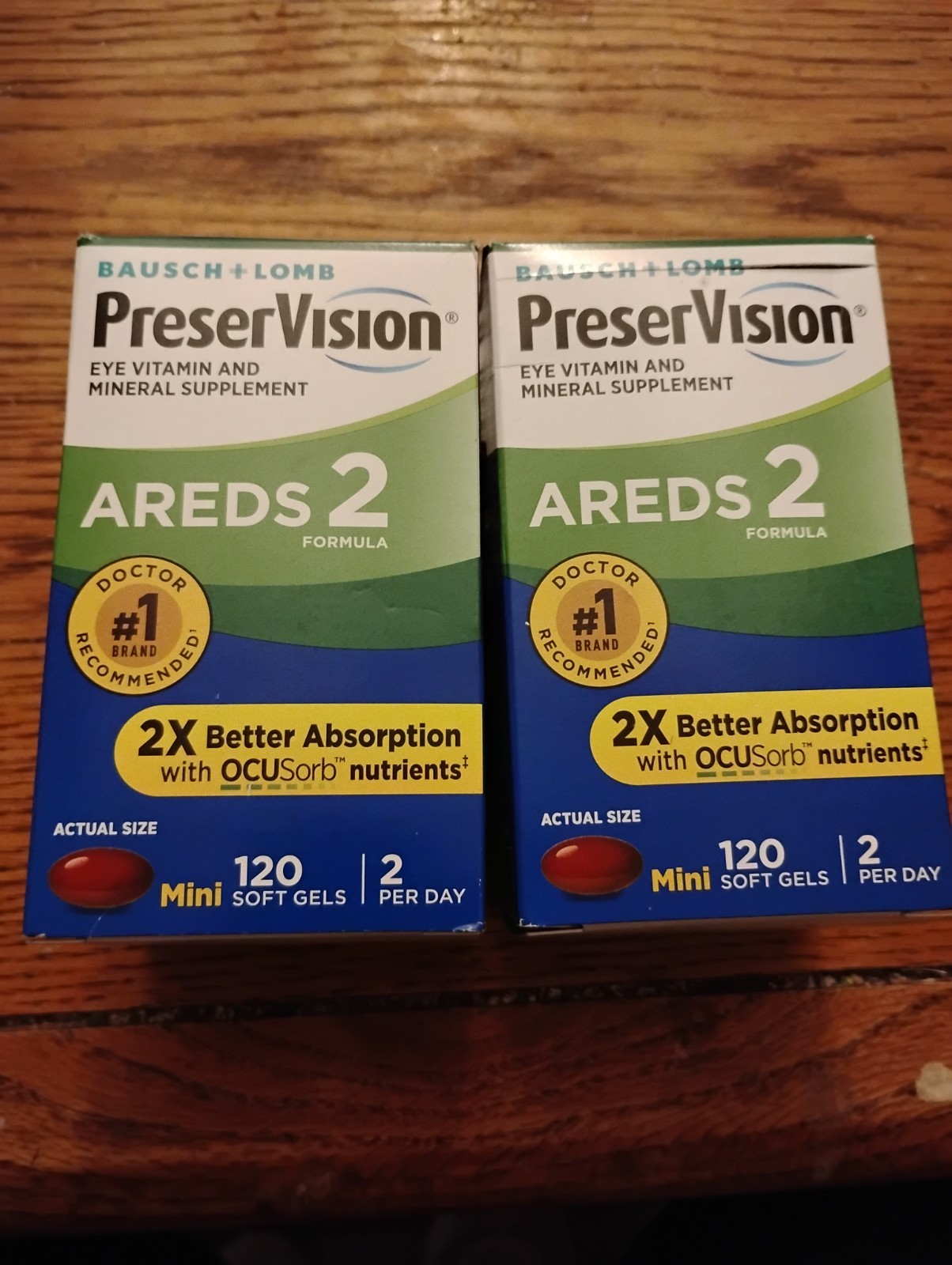 Lot of 2 | PreserVision AREDS 2 (120×2= 240 Mini Soft gels ) EXP 11/2027
