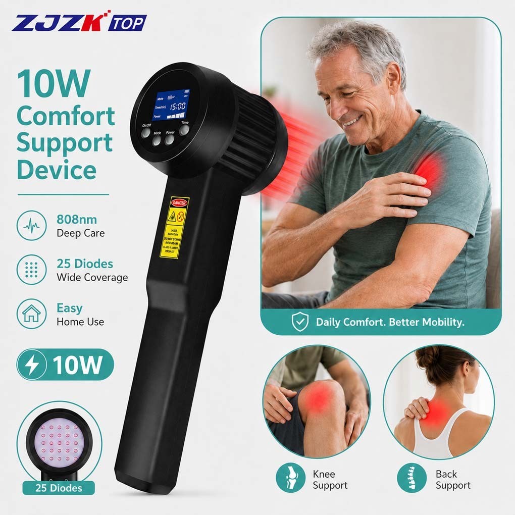 808nm Infrared Laser Therapy Device 10W Photobiomodulation for Muscle Soreness