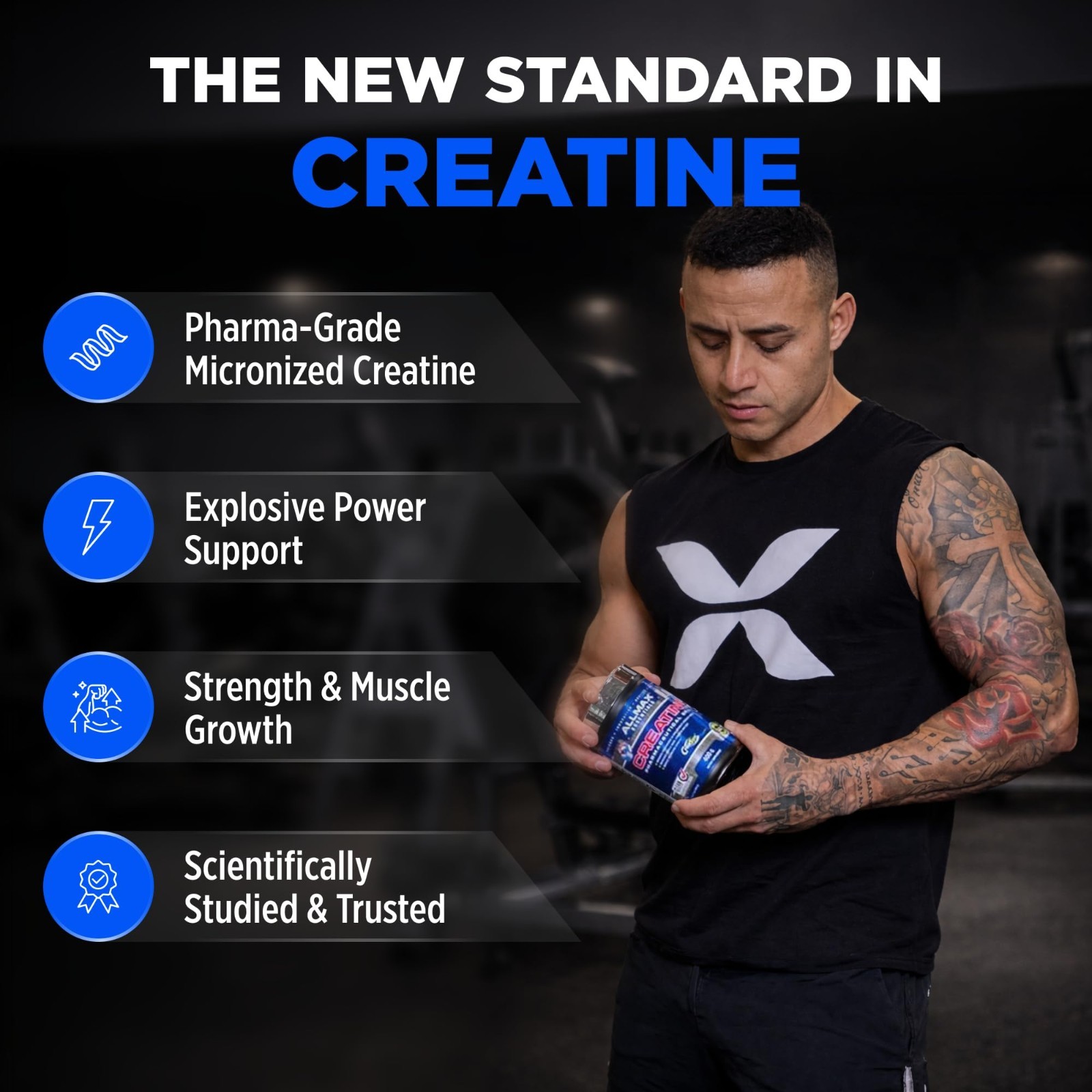 Micronized Creatine Monohydrate Powder, Unflavored, 400g – Muscle Growth & Recov