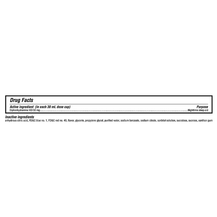 Berkley Jensen Night Time Sleep Aid Diphenhydramine HCl 50mg Liquid, 3 PACK