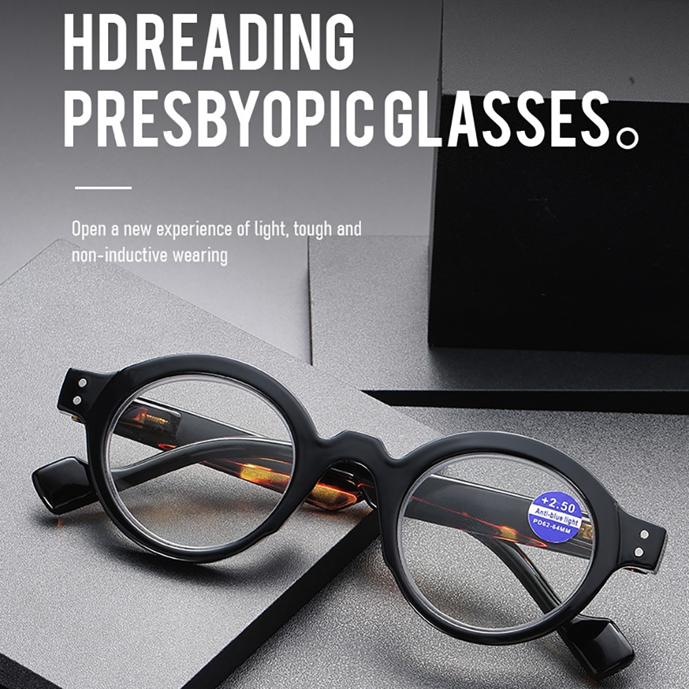 Classic Round Reading Glasses Computer Readers Vintage Anti Blue Light Eyewear