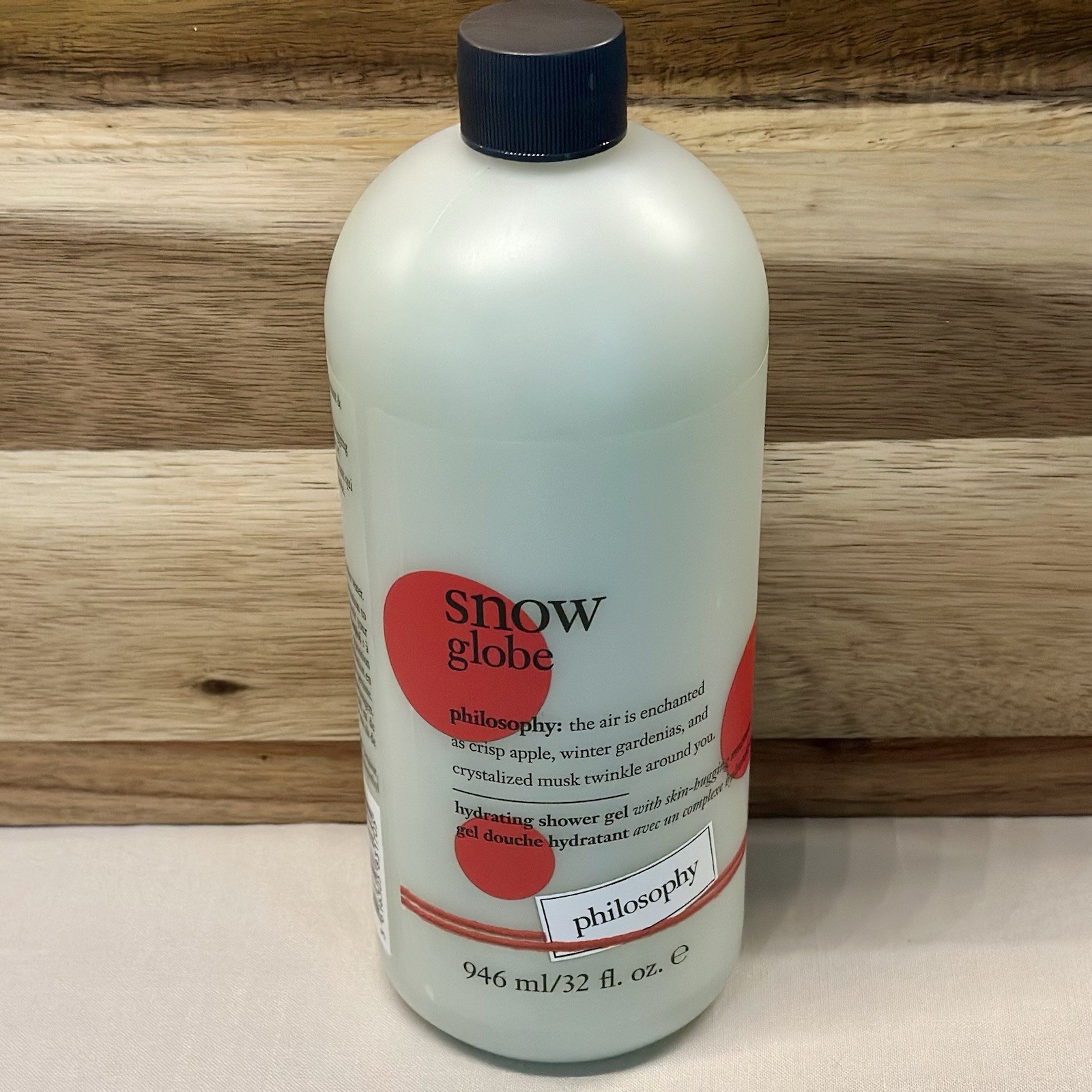 Philosophy Snow Globe Shower Gel Shampoo Bubble Bath 32oz Apple Gardenia Musk