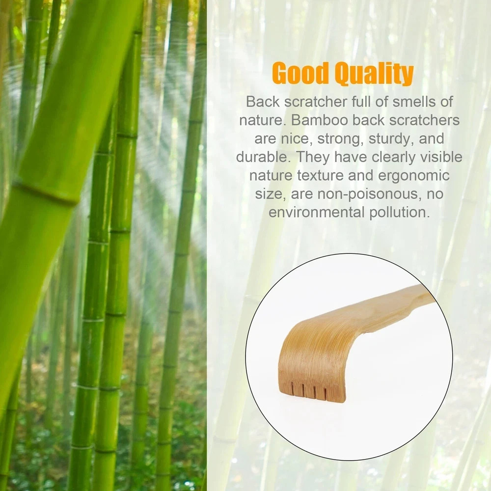 3Pack Natural Bamboo Back Scratcher Long Reach Pick Itch Relief Tool Portable US