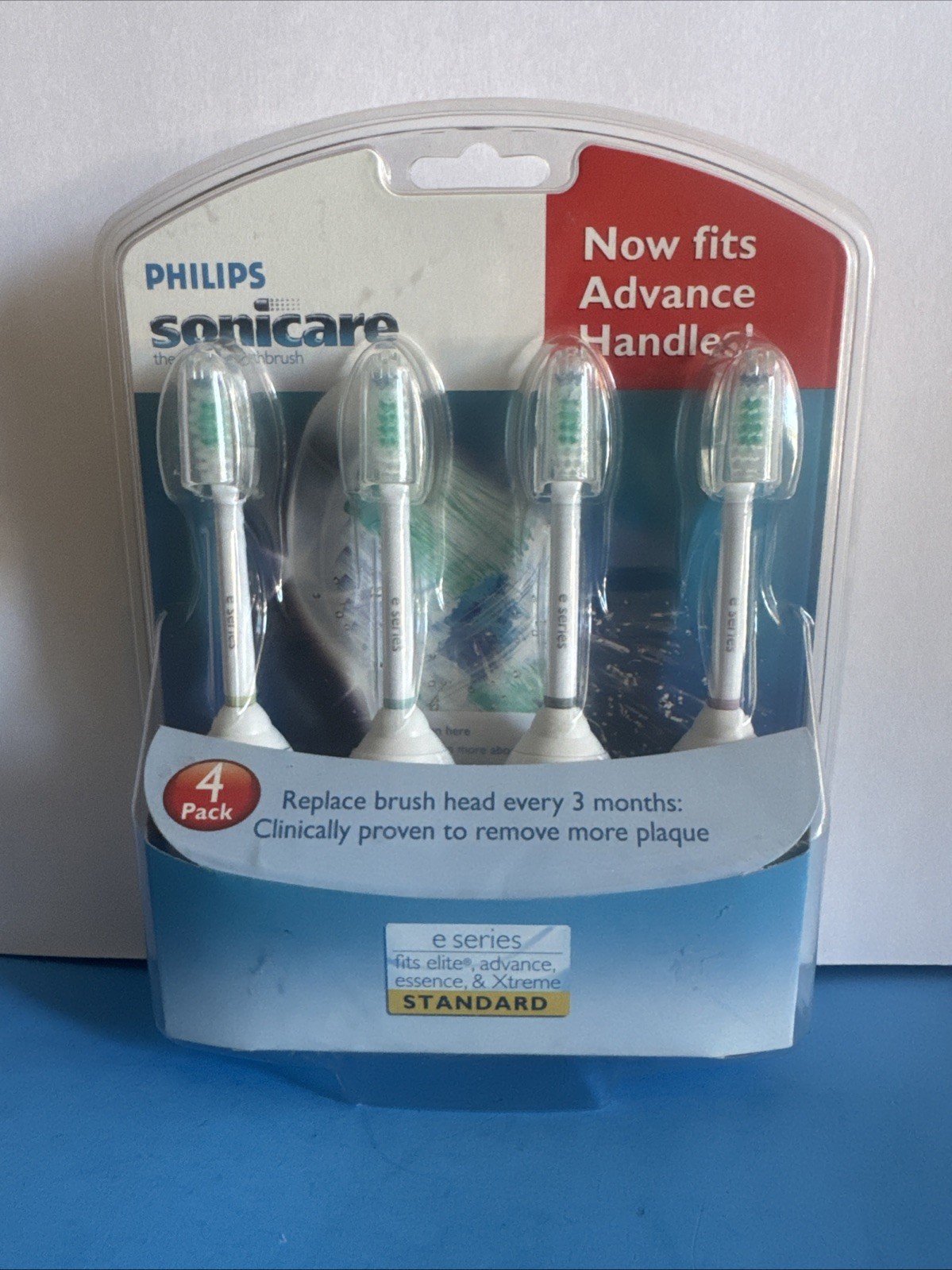 4 Pack Philips Sonicare Replacement Toothbrush Brush Heads E Series HX7004 Elite