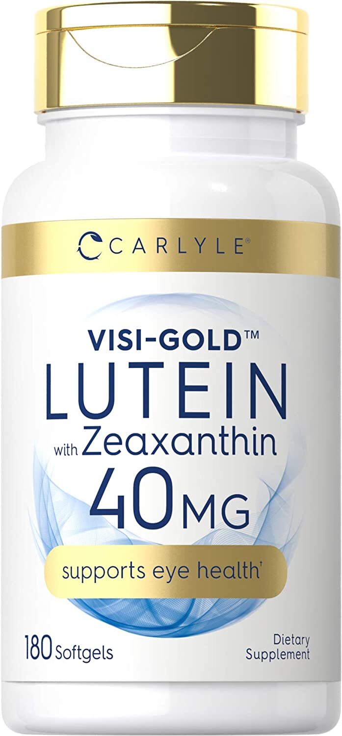 Lutein and Zeaxanthin 40 mg | 180 Softgels | Eye Health Vitamins | by Carlyle