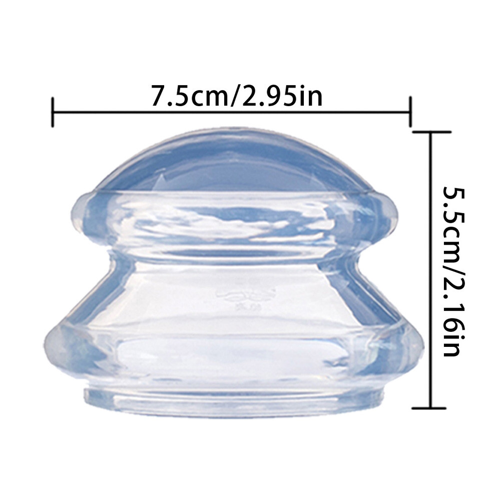 2 Cups Cupping Therapy Set Silicone Suction Vacuum Massage For Face Full Body US