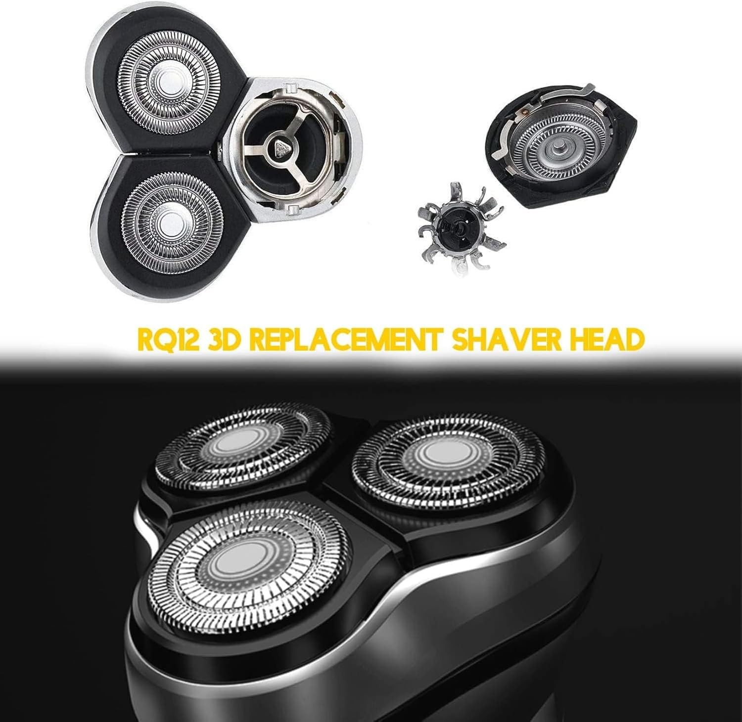 RQ12 Replacement Shaver Head for Philips Norelco RQ10/RQ11 Series – Triple 3D