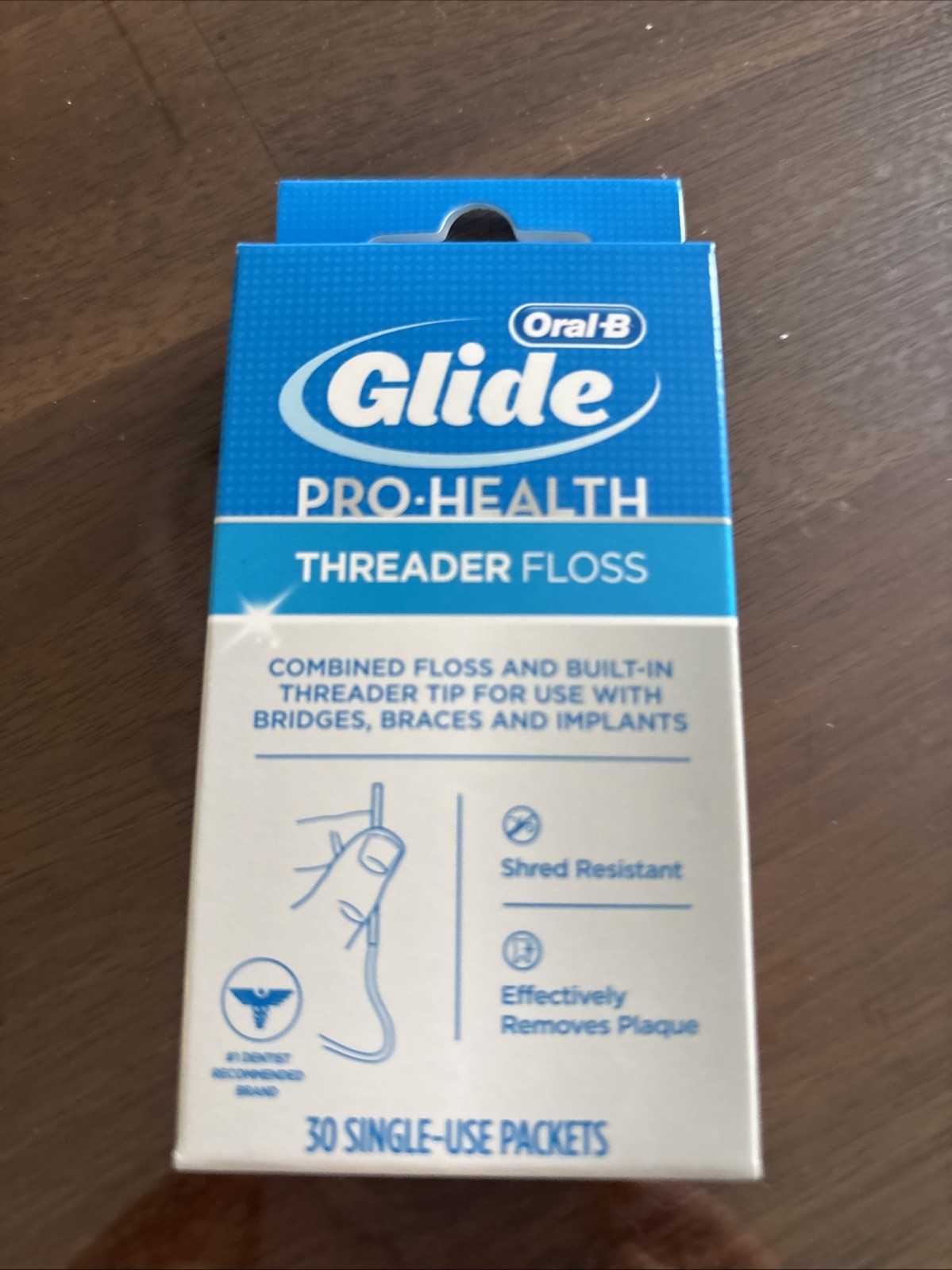 Oral-B GLIDE Pro-Health Dental THREADER FLOSS 30 Single Use Packets (original)