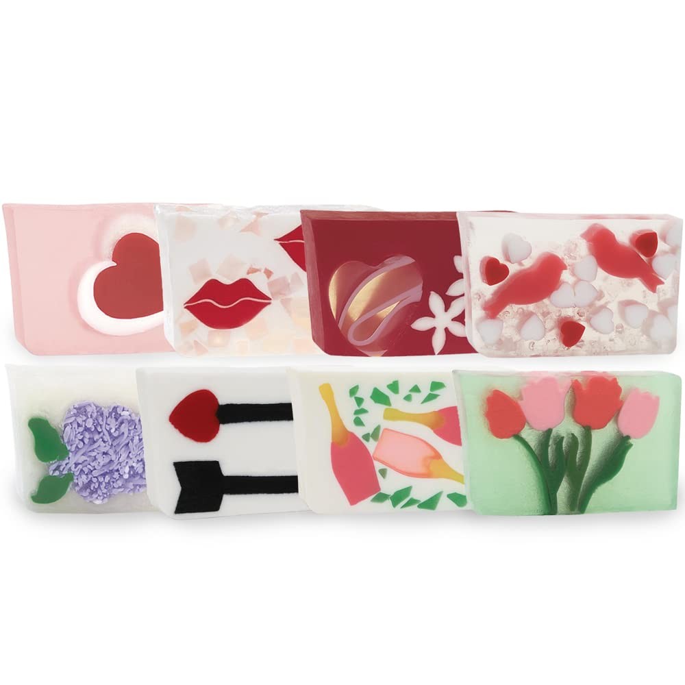 Primal Elements Valentine’s Day Glycerin Assorted Soap Set | Soap for Hands, …