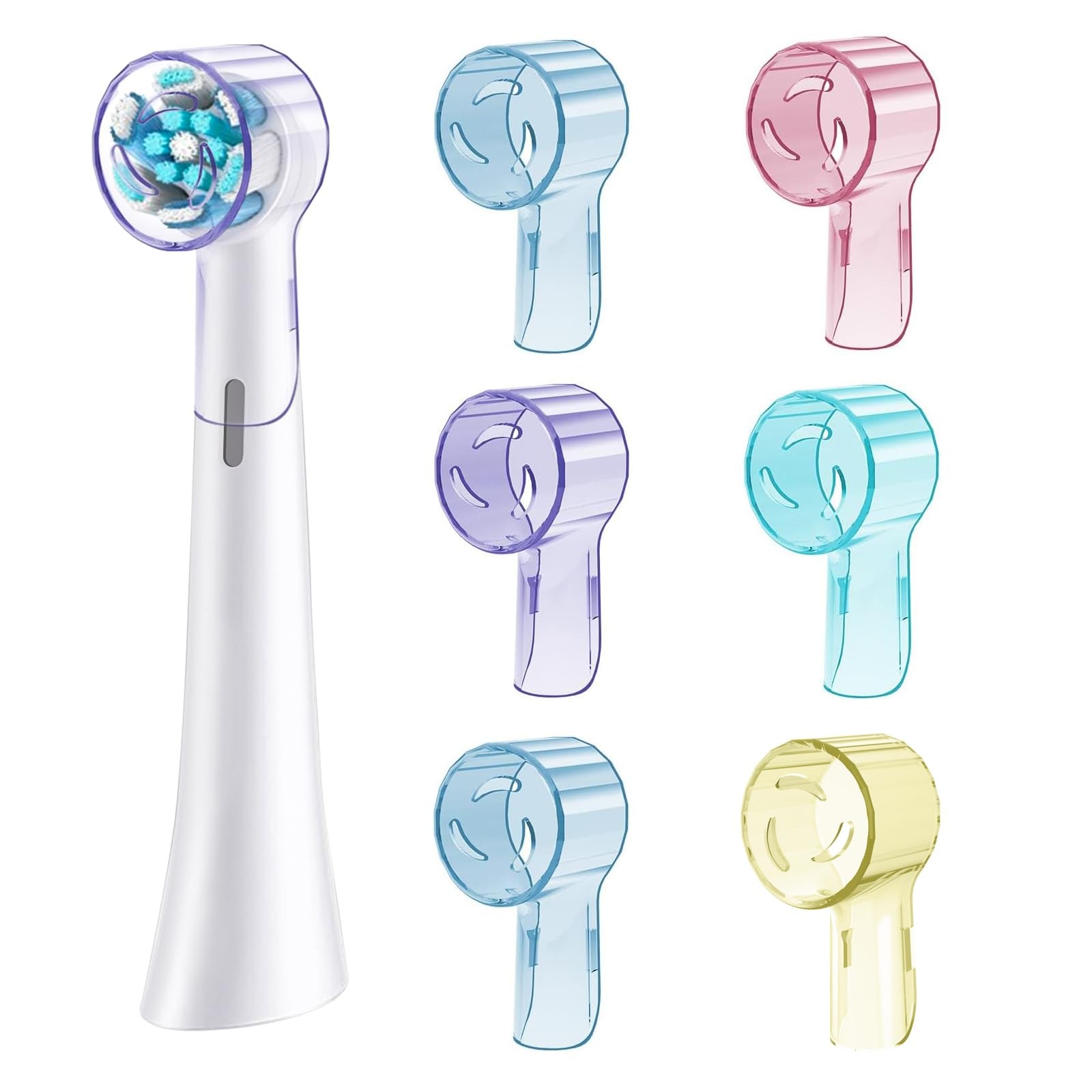 6 Pack Toothbrush Covers for Oral B iO 6 Count (Pack of 1), Multicolor 1