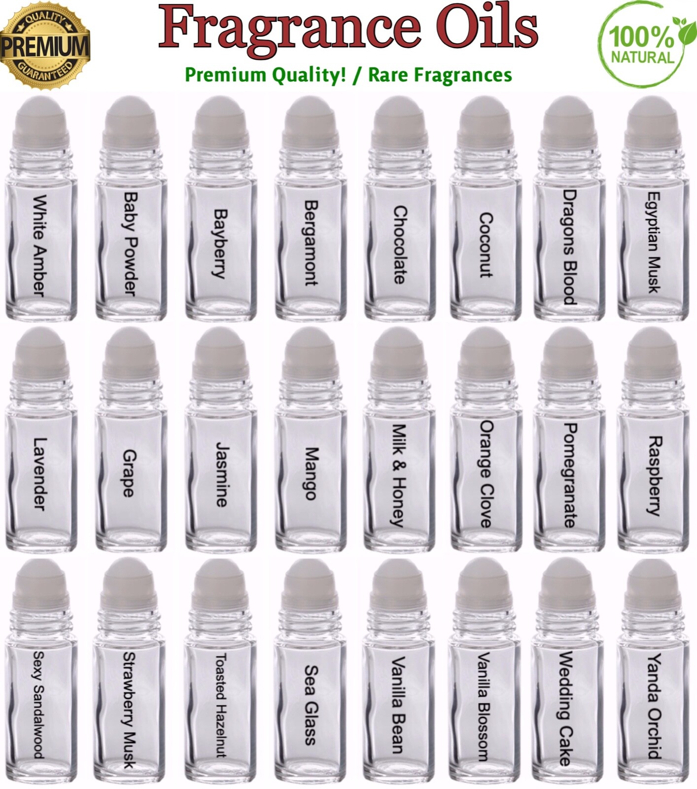 Fragrance Oils For Body 10 ml – 100% Pure Perfume Uncut Attar Ittar Etr Roll On