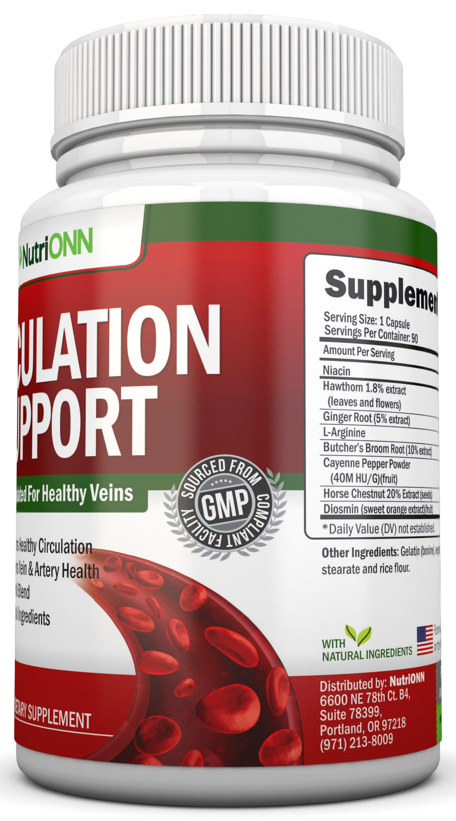 Blood Circulation Support – Natural Formula for Healthy Blood Flow & Leg Comfort