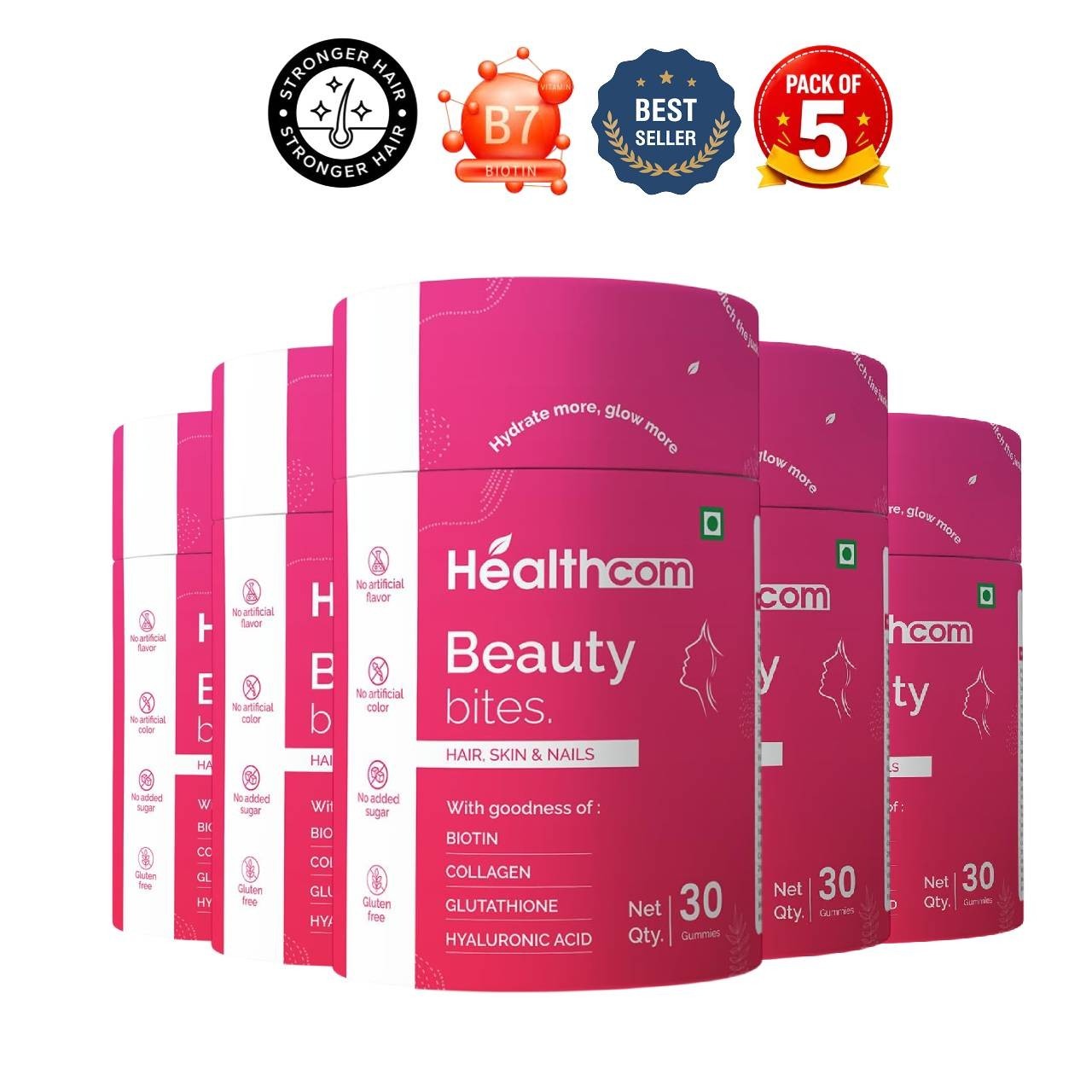 Beauty Gummies Biotin Collagen Hair Skin Nails 150 Gummies