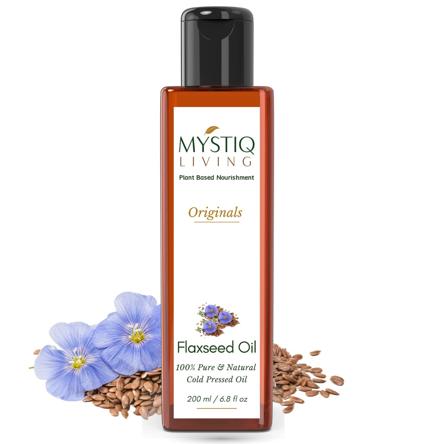 Mystiq Living Flaxseed Oil For Healthy Hair And Skin 200ml