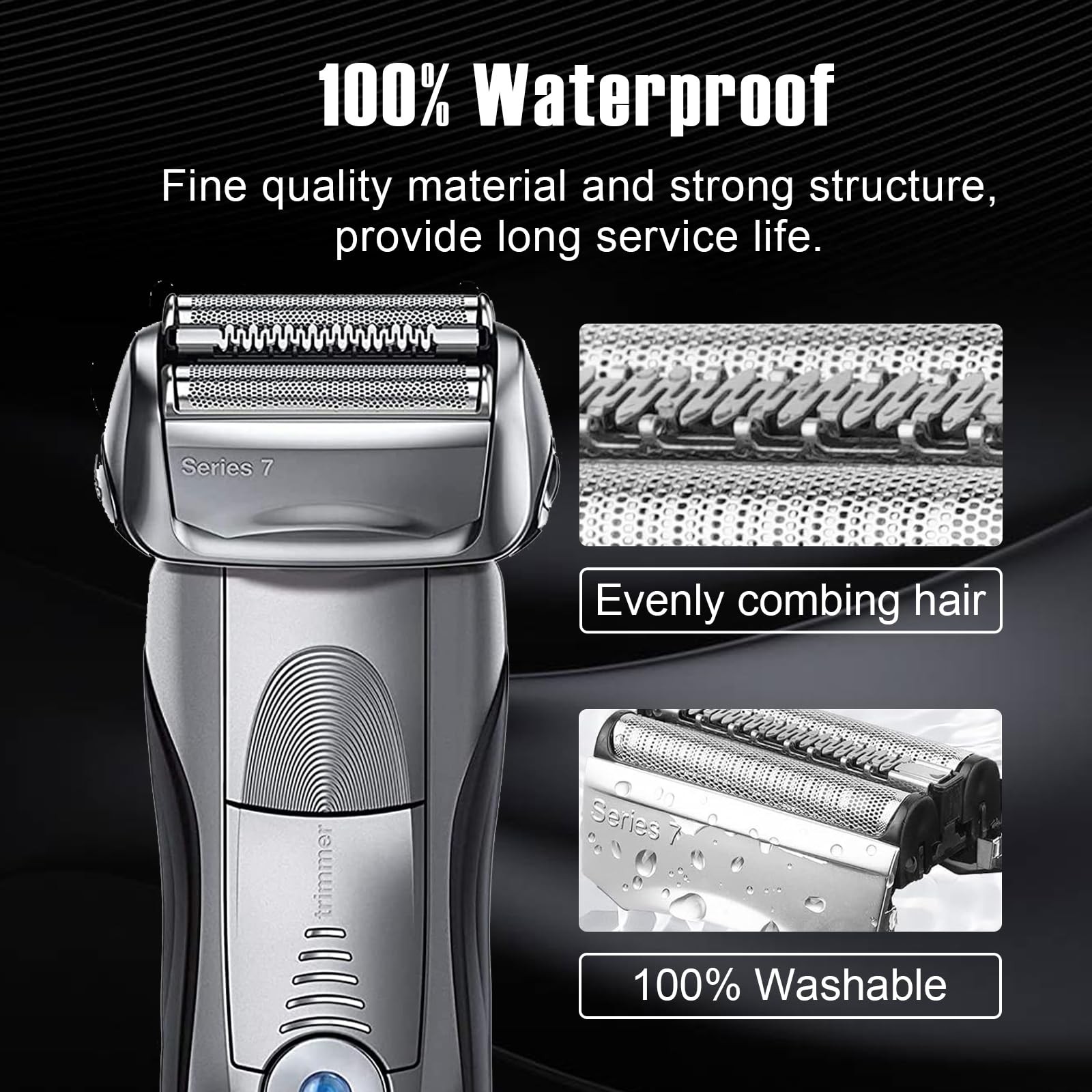 1Pack 70S Series 7 Replacement Head for Braun Series 7 Foil Shaver Replacemen…