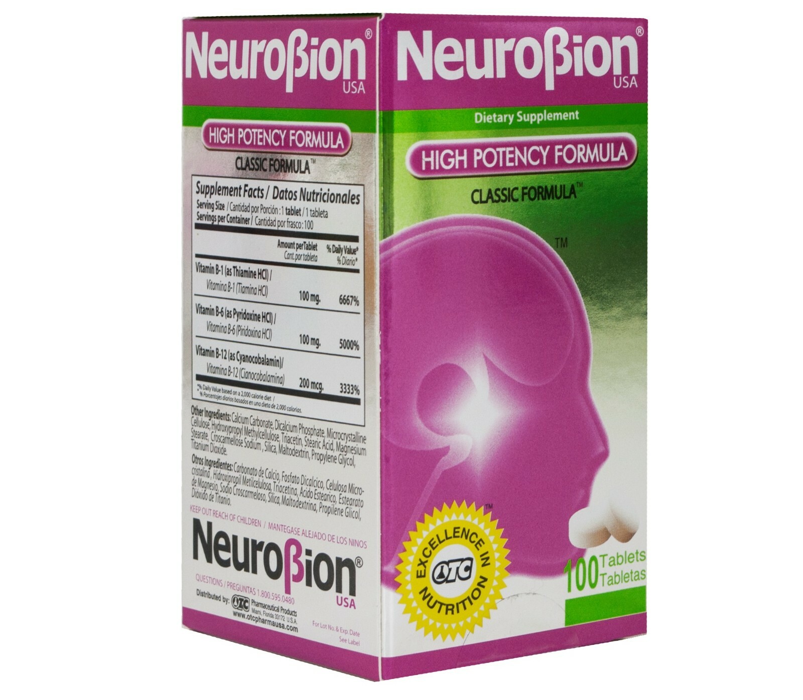 NEUROBION CLASSIC HIGH POTENCY FORMULA 100 TABLETS, Exp. 4/2025