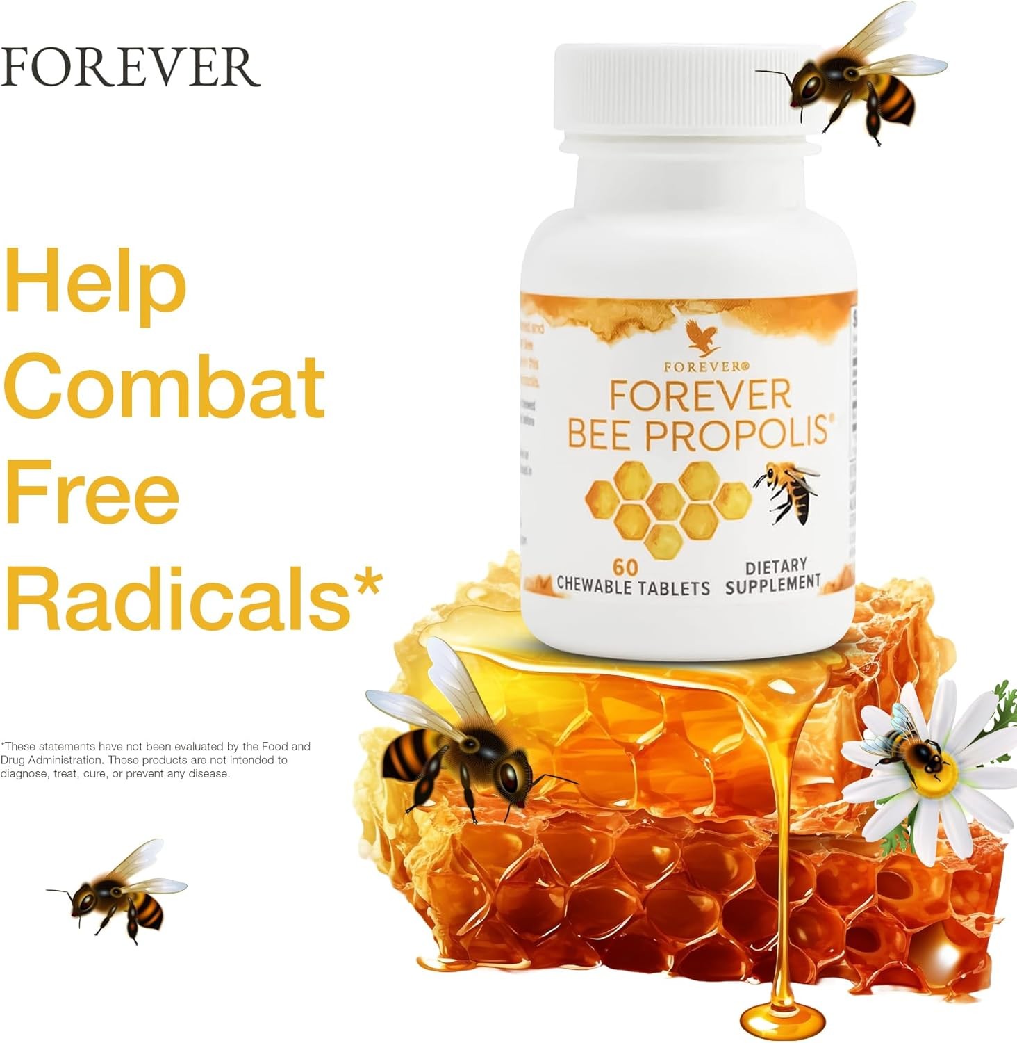 Bee Propolis Chewable Tablets for Immune Support – Vegetarian