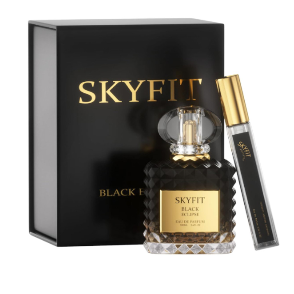 SKYFIT Black Eclipse Eau de Parfum 100 ml, Fragancia de larga duración con notas