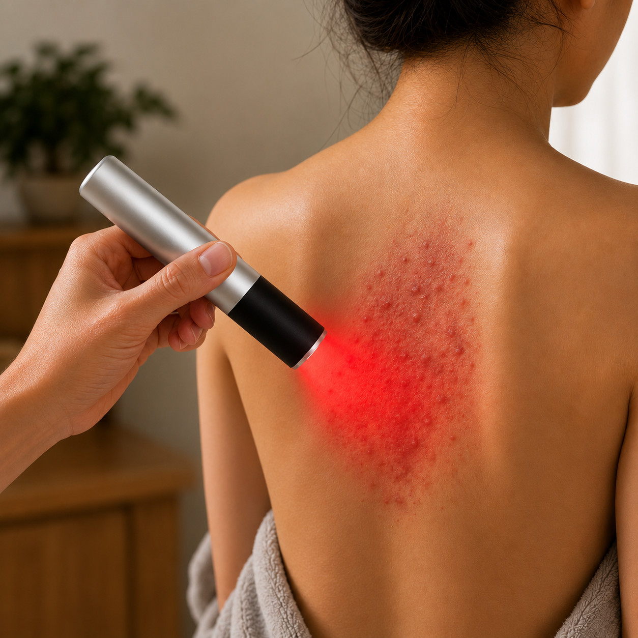 Red Light Therapy Flashlight Portable Infrared Lamp Pain Relief Muscle Skin Pet