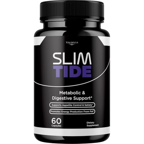 SlimTide Weight Loss Support Supplement Capsules Metabolism Fat Burn 1 Pack 60Ct