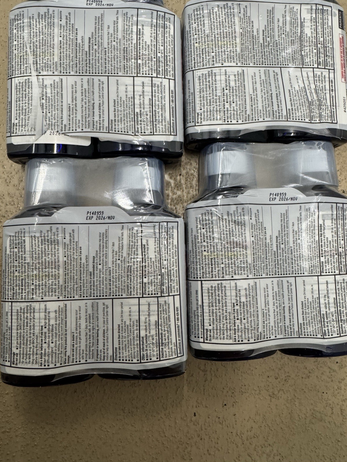 4 Packs CVS Daytime & Nighttime Severe Congestion Cough Cold & Flu 12oz Per Pack