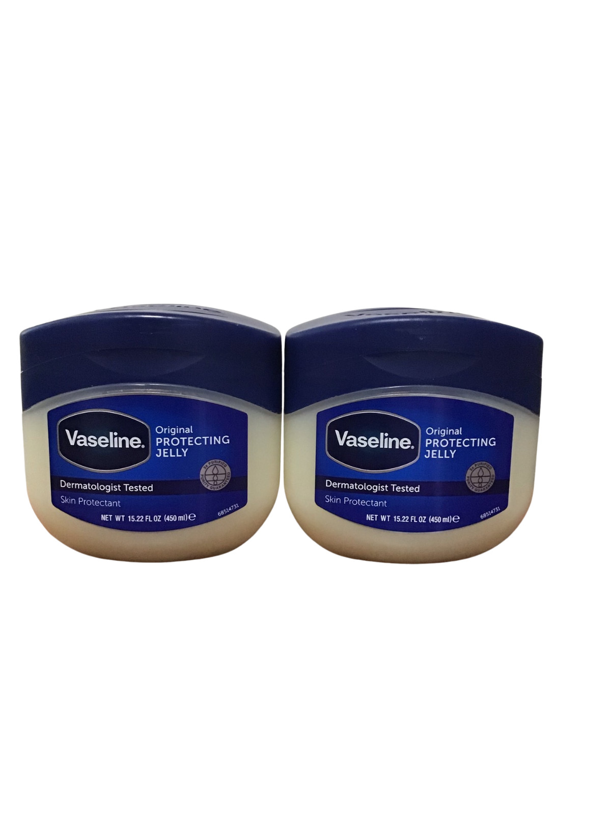 Vaseline Pure Petroleum Jelly, Original 15.22 Oz – 450 ml (2 Pack)