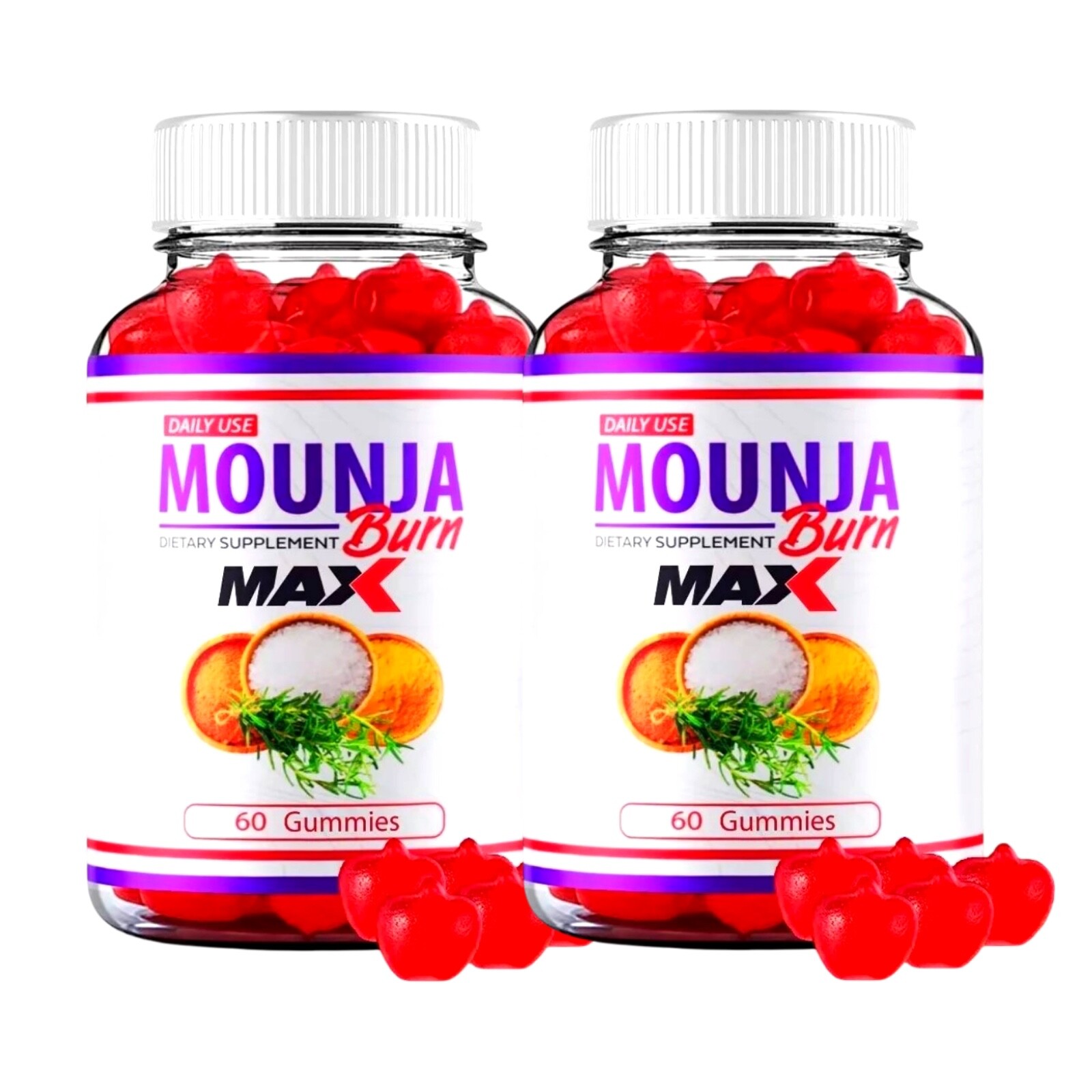 2-Pack Mounja Burn Max Gummies, MounjaBurn Max Weight Loss Gummies – 120 Gummies