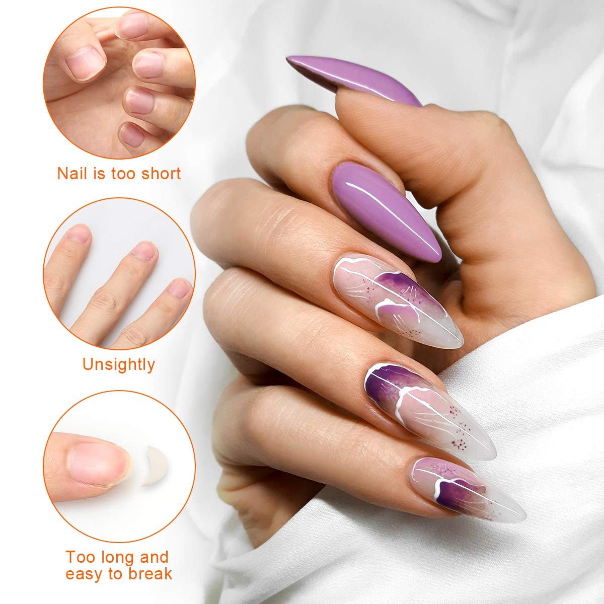200 PCS Nail Forms for Builder Gel, AHIER 200 Count (Pack of 1), Gold