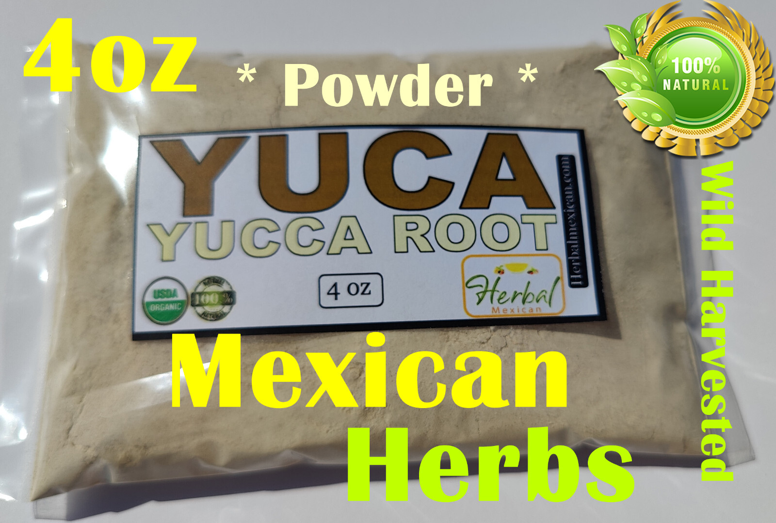 4 oz Yucca Root Powder (Yucca schidigera) yuca root raiz de yucca 100% Natural !