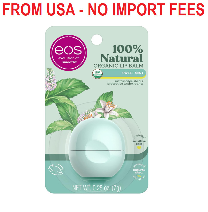 100% Natural & Organic Lip Balm – Sweet Mint, All-Day Moisture, Dermatologist Re