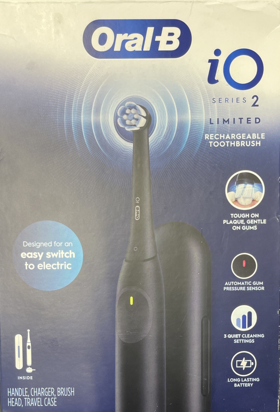 Oral-B iO Series 2 Rechargeable Electric Powered Toothbrush – BLACK