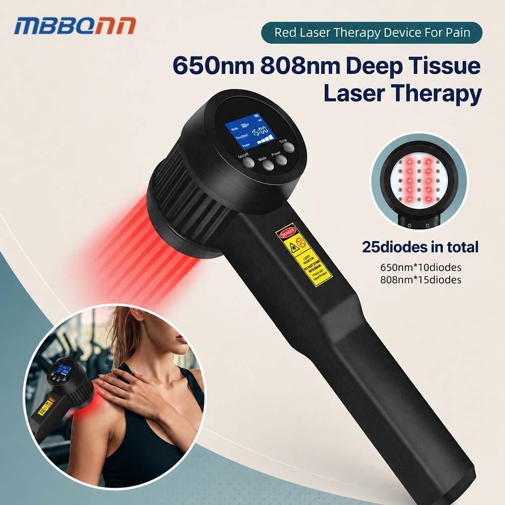 8W 650nm 808nm Cold Laser Therapy Device for Tendinitis Arthritis Pain Relief