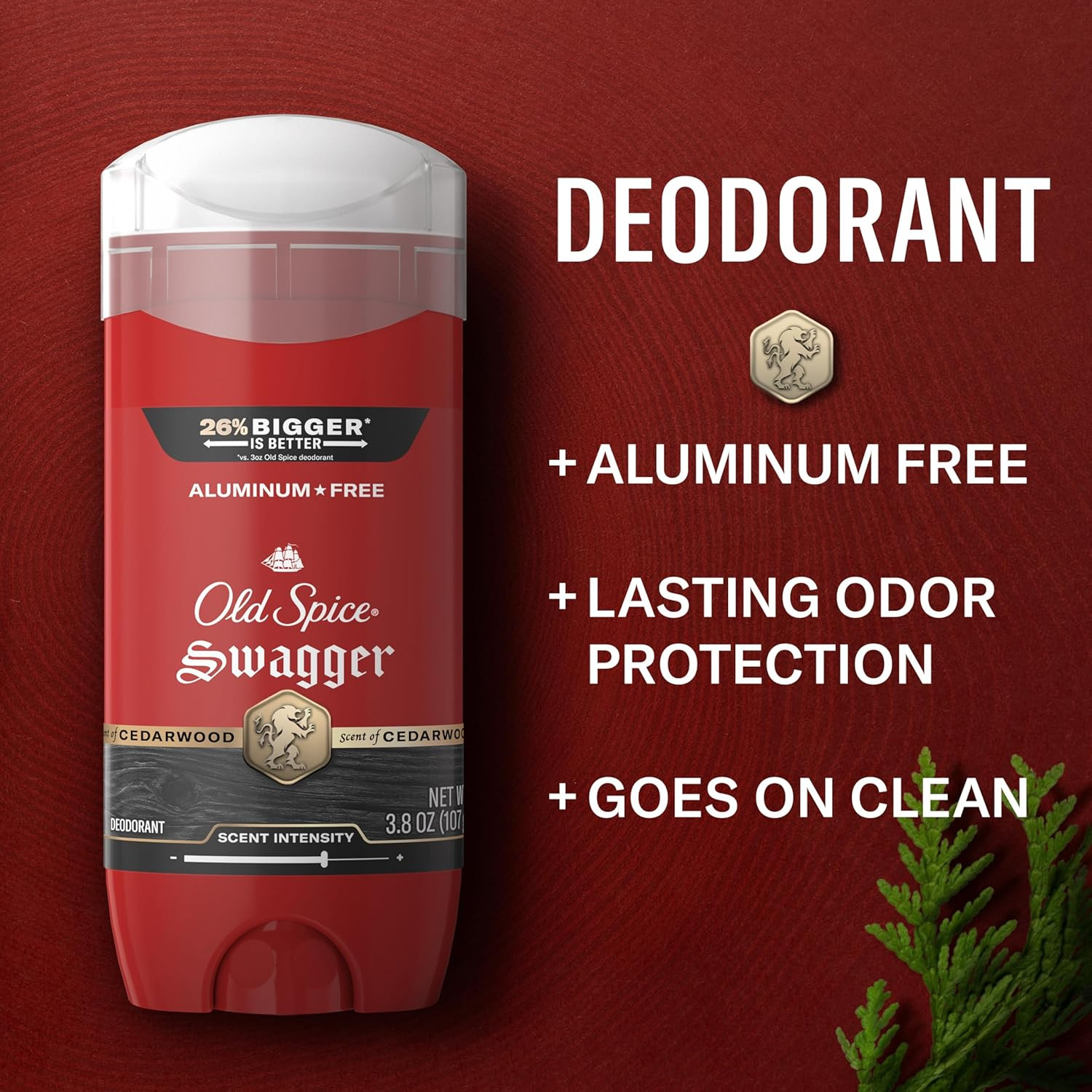 Old Spice Aluminum Free Deodorant for Men, 24/7 Protection to Eliminate Odors, 2