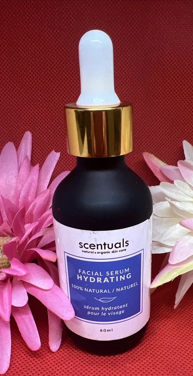 Scentuals Hydrating Facial Serum Argan Grapeseed 100% Natural AM/PM 60ml New