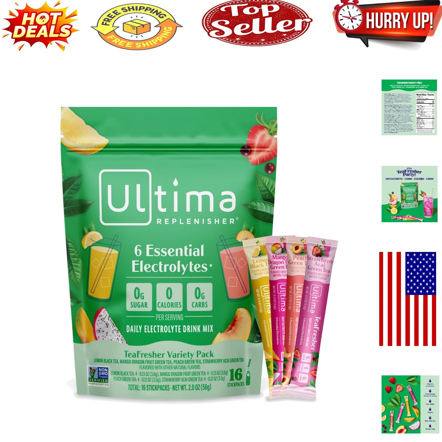 TeaFresher Sugar-Free Electrolyte & Tea Variety Pack