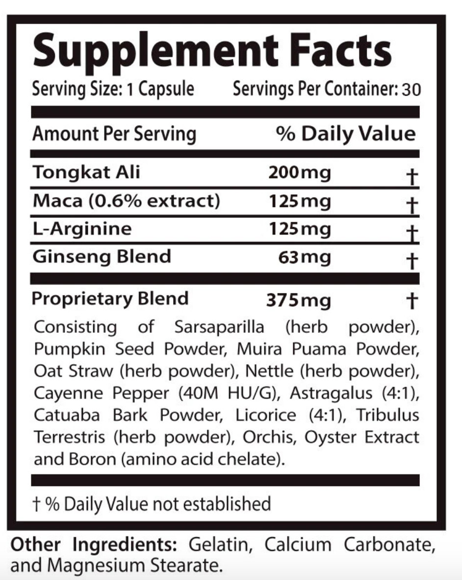 Viritenz – 5 Bottles – 100% Natural – Male performance