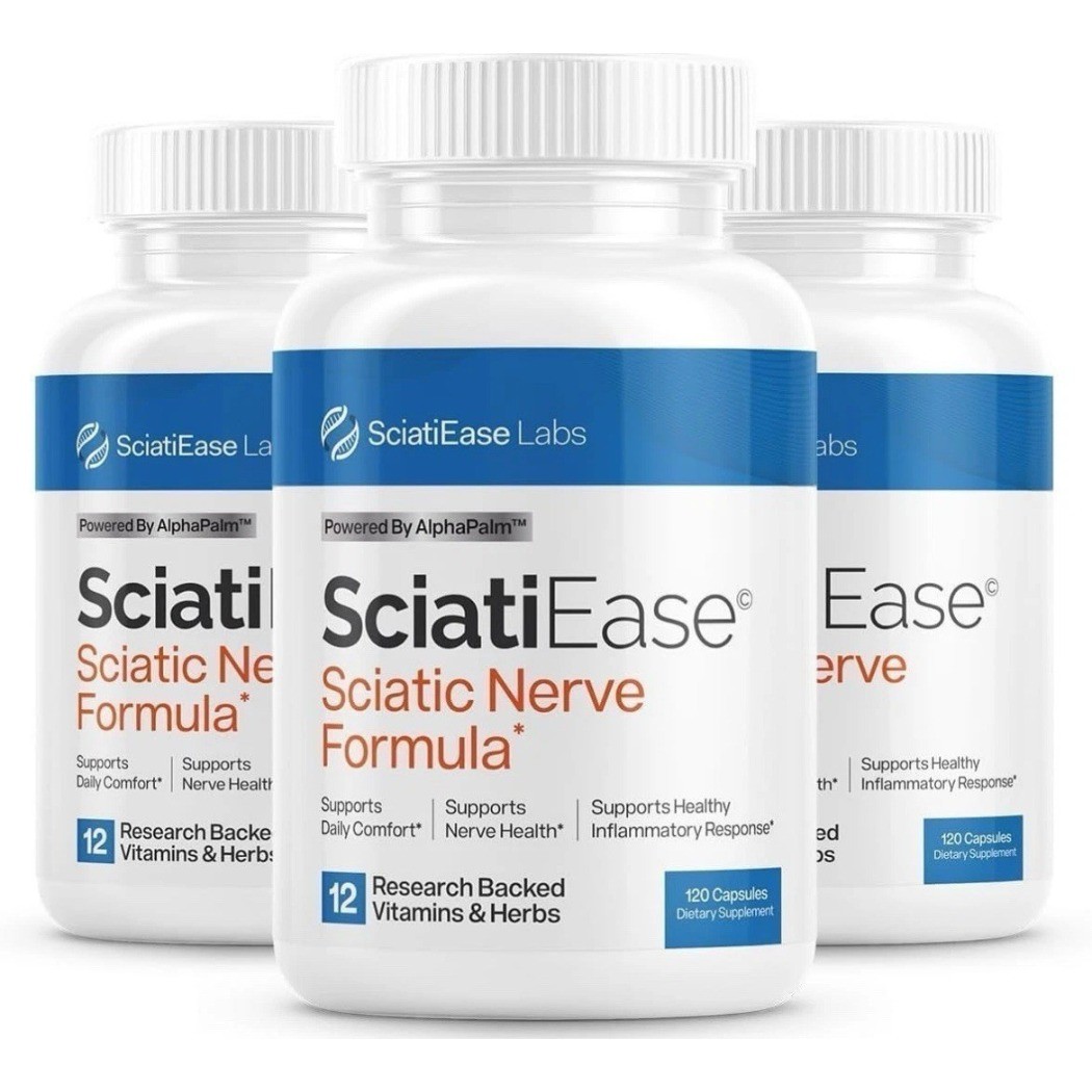 3 Pack SciatiEase Labs Sciatic Nerve Formula 120 Caps Nerve Health Enhance Pro