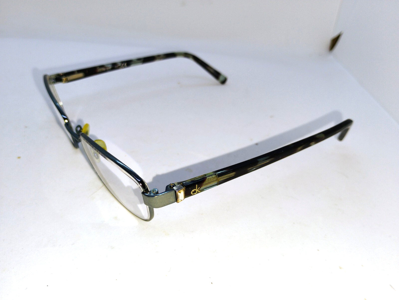 Calvin Klein Eyeglass Frames CK5370 431 Silver/Black Marble 52-15-135 w/Case