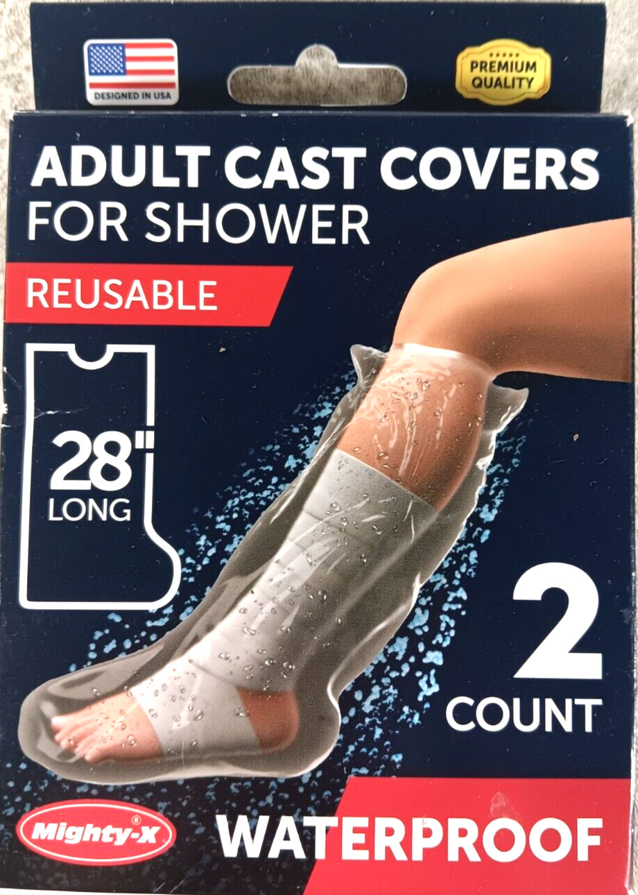 Watertight Seal Leg Cast Covers Durable Reusable Shower Protector 2 Pack