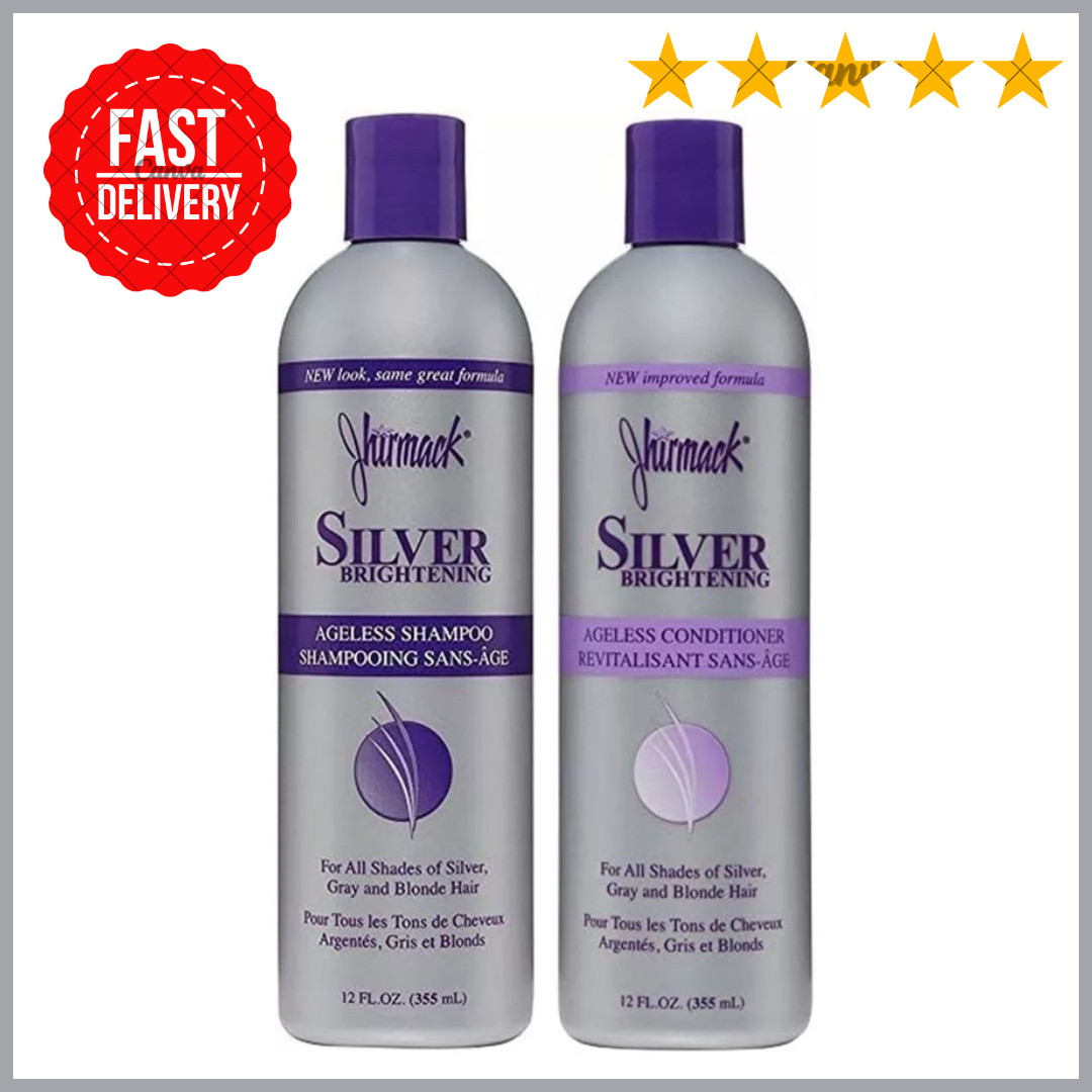 Jhirmack Silver Brightening Purple Shampoo and Conditioner Set grey 2 pack