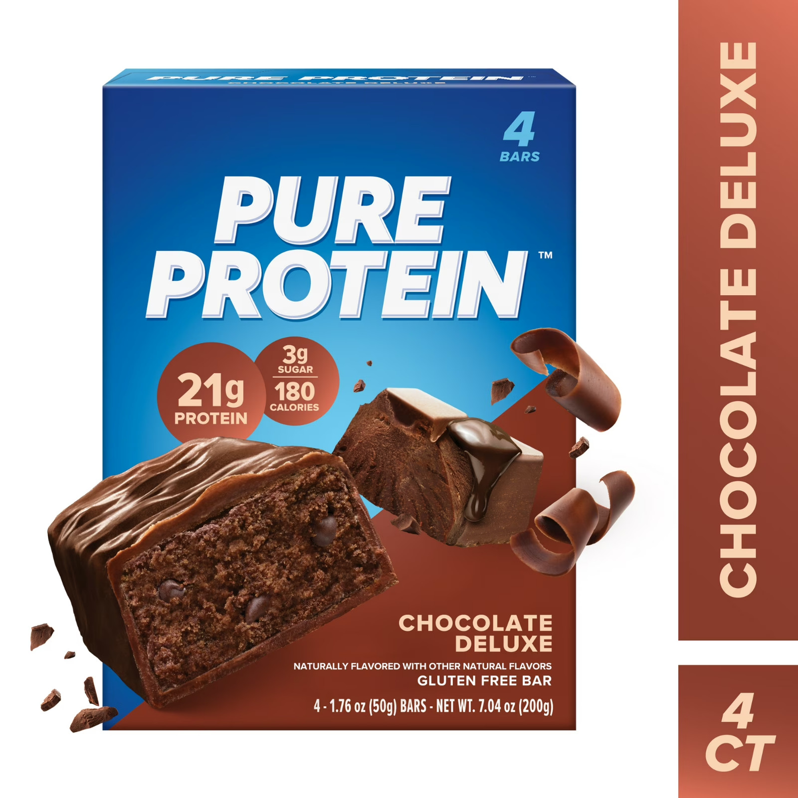 Pure Protein Bars, Chocolate Deluxe, 21g Protein,1.76 oz,4 Coun Free shipping