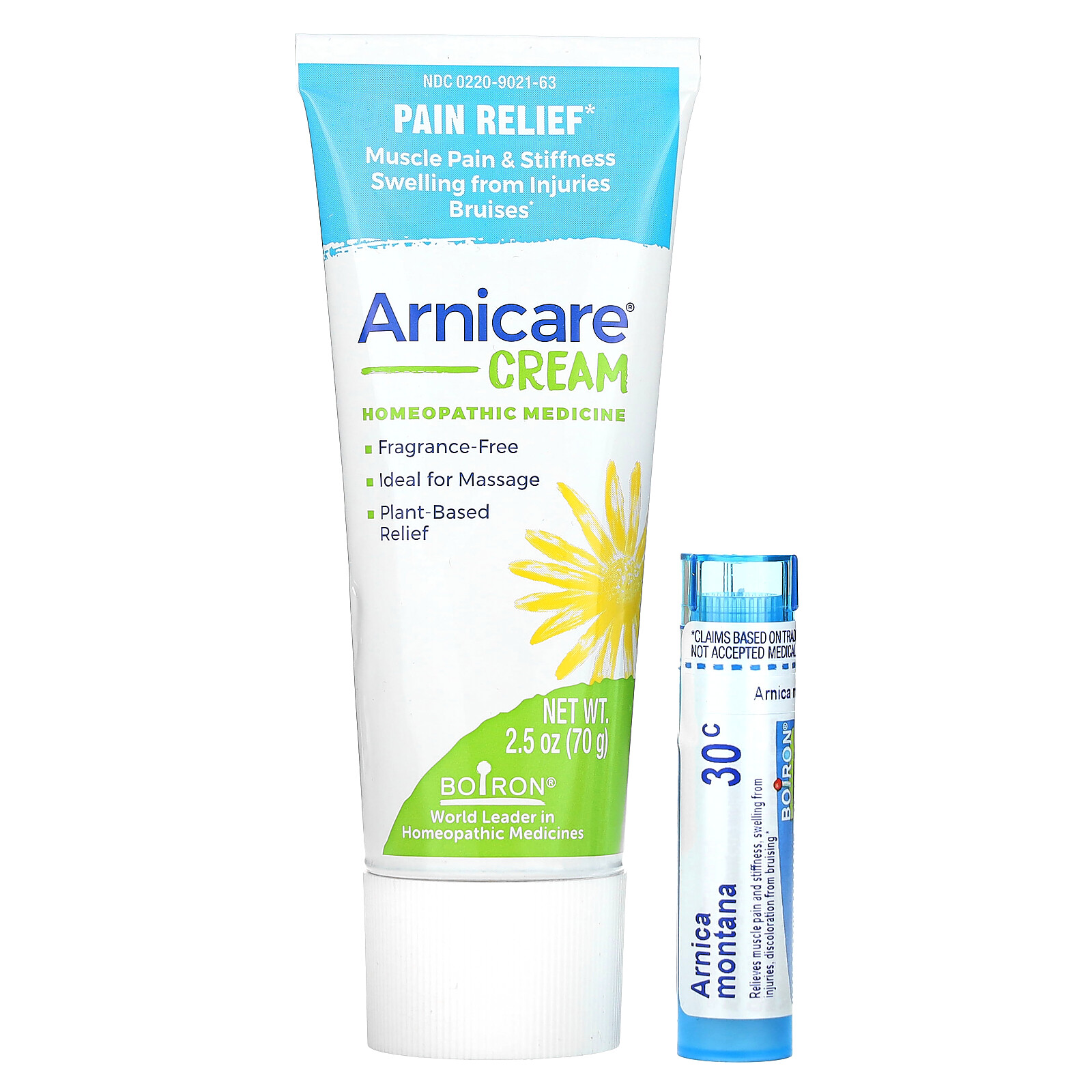 Boiron Arnicare Cream Pain Relief 2 5 oz 70 g Appr 80 Pellets Paraben-Free