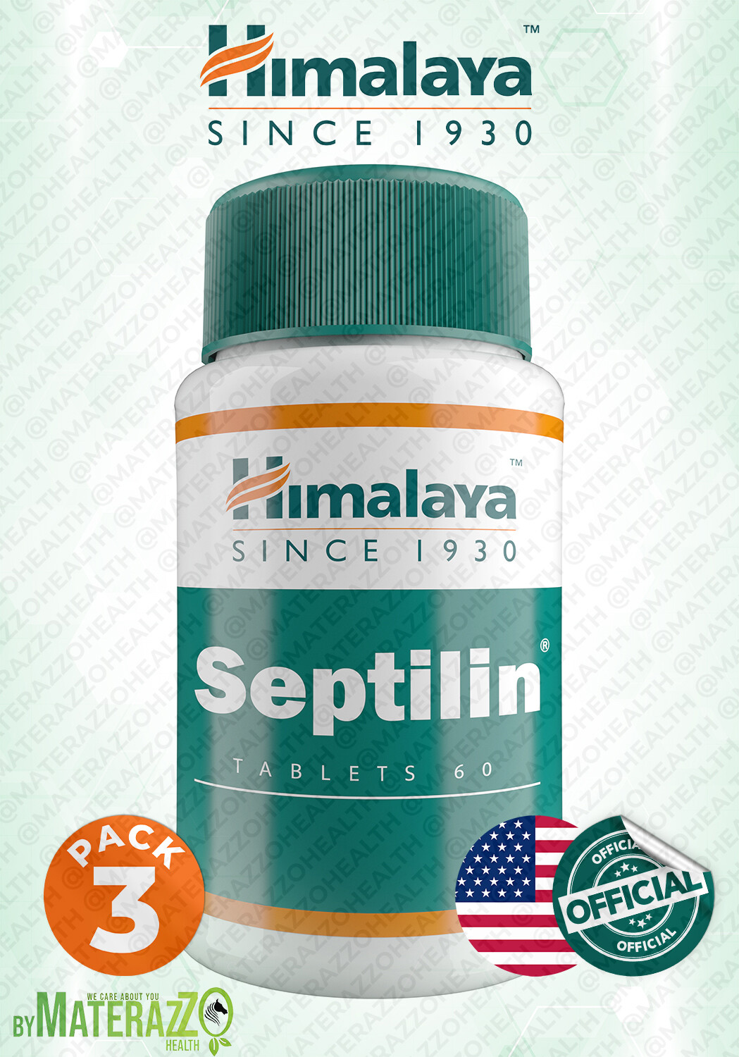 Septilin Himalaya Exp9.2025 USA OFFICIAL 3 BOX 180 tablet Care allergic disease